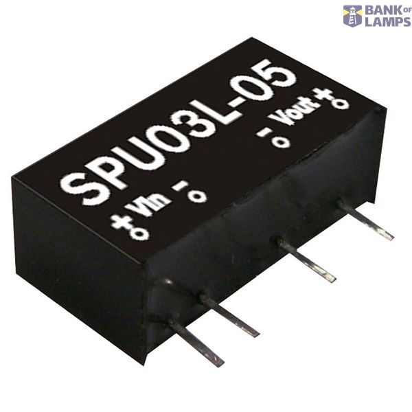 SPU03L-15 DC/DC Converter 5:15V 200mA 1W, MEAN WELL image 1