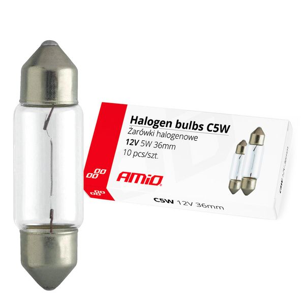 Halogen bulbs C5W Festoon 36mm 12V 10pcs image 1
