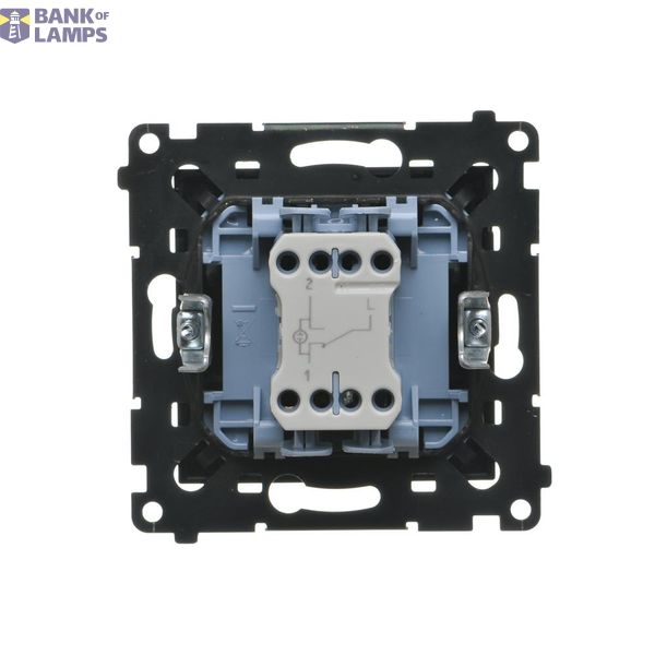 Double switch with LED indicator light, (module), Simon 24, IP20/IP44, 10AX, champagne matt image 1