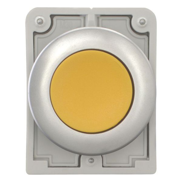 M30C-FDR-Y Pushbutton, RMQ-Titan, Flat, maintained, yellow, Blank, Metal bezel image 9
