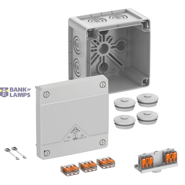 Junction box, Type of protection IP66/IP67/IP69, max. 4², IK09, Protection class II, Ui 450V AC, Ui 450V DC, DLG, DNV, VDE, Halogen free image 1