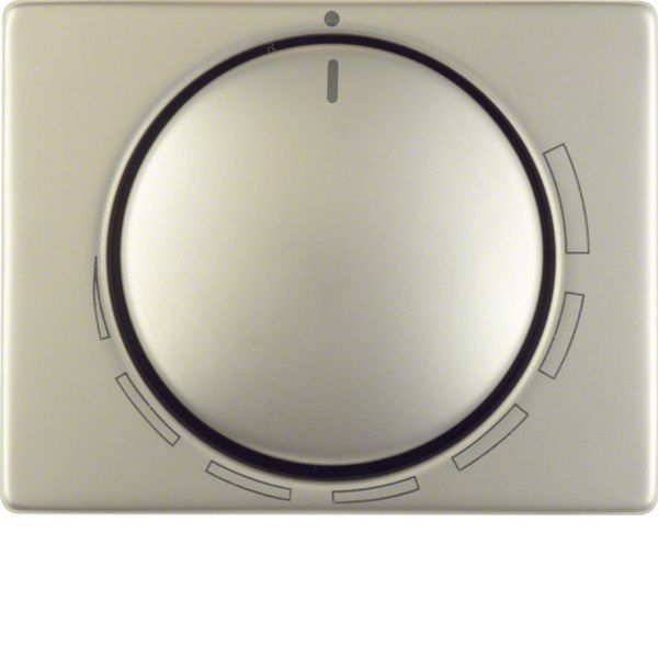 Cover. + rotary knob for speed controller, berker Arsys, stainless steel image 1