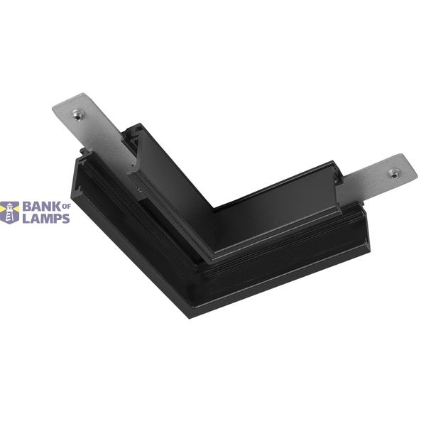 L-connector mechanical, 48V TRACK, for mounting track standard, right, black image 1