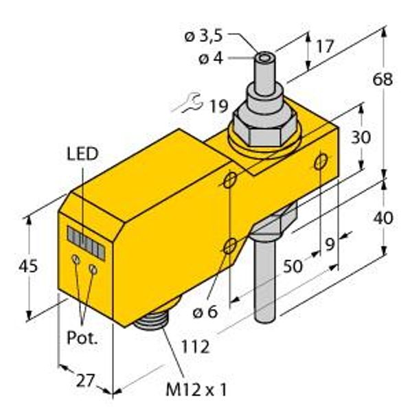 Flow Monitoring Inline Sensor with Integrated Processor   FCI-TCD04A4P-LIX-H1141 image 1