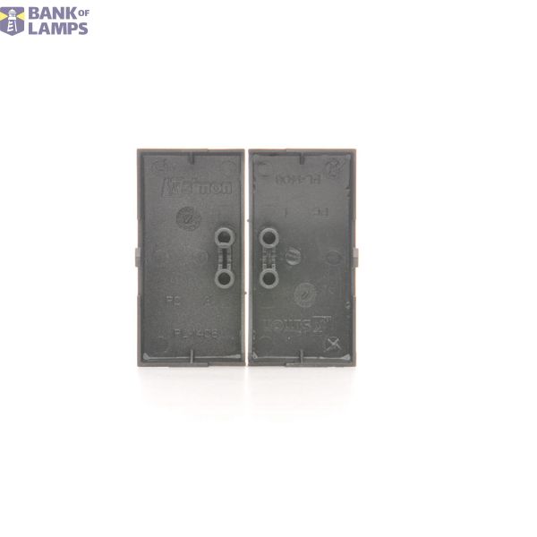Double button for switches and push buttons, black matt image 1