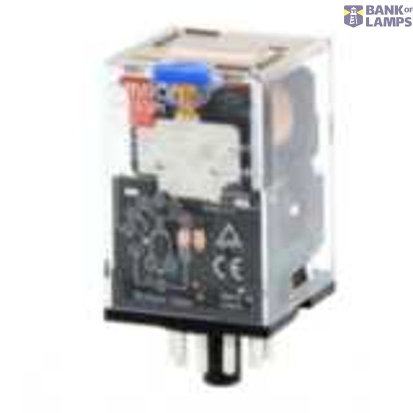 Relay, plug-in, 11-pin, 3PDT, 10 A, mech indicator, test button, pin number coil 1 - 11, 6 VDC MKSN8462E image 1