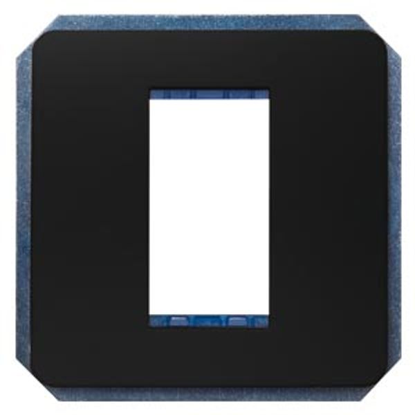 DELTA i-system module carrier single, incl. intermediate frame, soft black image 2
