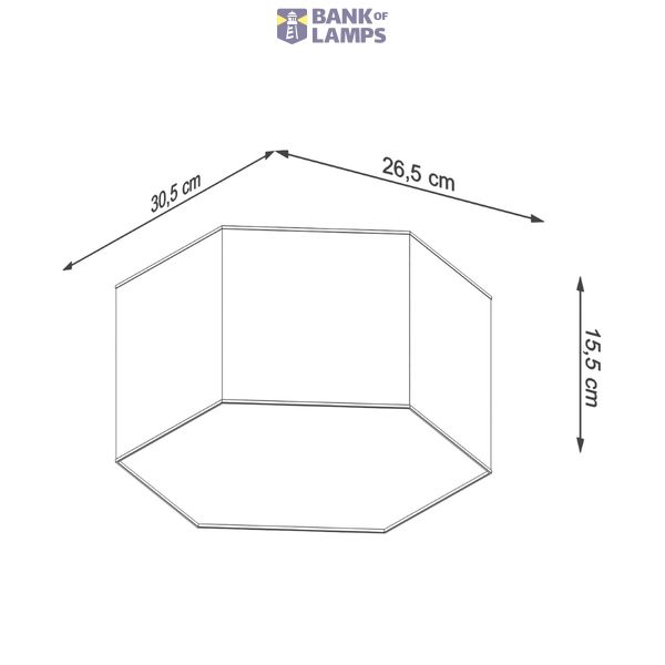 CEILING LAMP SUNDE 15 WHITE E27 2X60W IP20 image 5