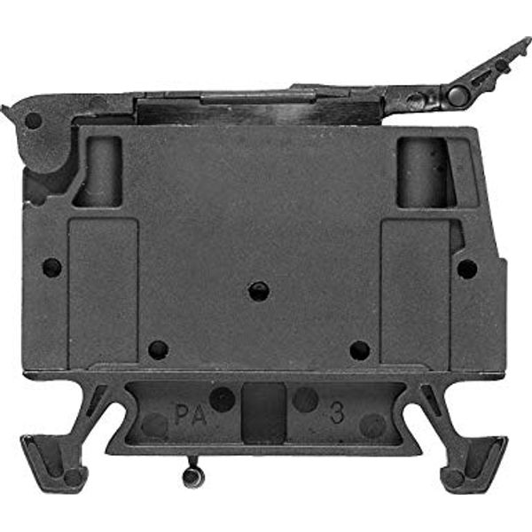 Fuse terminal, Screw connection, black, 4 mm², 6.3 A, 500 V, Number of connections: 2, Number of levels: 1, TS 35 image 2