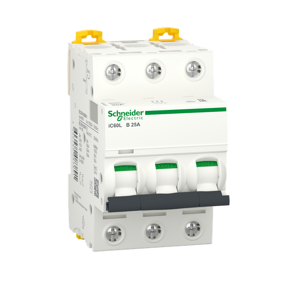 Miniature circuit-breaker, Acti9 iC60L, 3P, 25 A, B curve, 15000 A (IEC 60898-1), 25 kA (IEC 60947-2) image 6