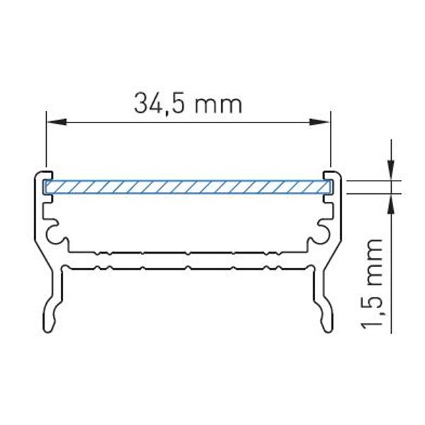 MF touch protection L-2000mm W-34,2mm H-2mm image 2