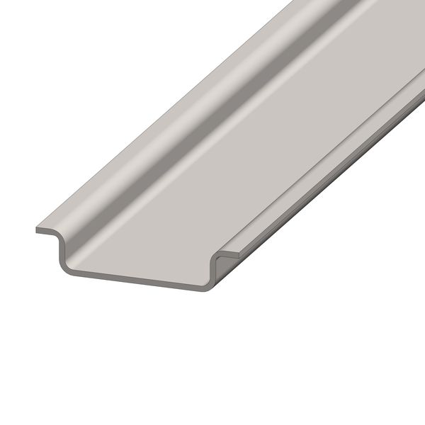 DIN-rail low, unperforated, sendzimir zinced image 1