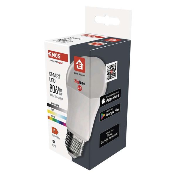 LED Bulb GoSmart A60 / E27 / 9 W (60 W) / 806 lm / RGB / dimmable / Zigbee image 1