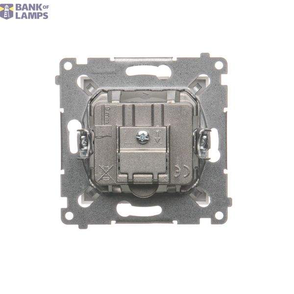 Two-way switch with LED illumination, (module), 10AX, quick connection, Bronze matt, metalic image 1