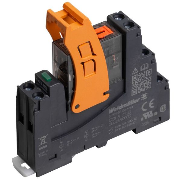 CUBESERIES, Number of contacts: 1,  CO contact AgNi, Rated control voltage: 230 V AC +10 % / -20 %, Continuous current: 16 A, Screw connection, Test button available: Yes image 1