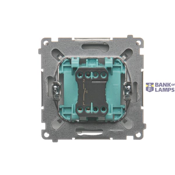 Single break push button with pictogras, (module), 10AX, quick connection, Gold matt, metalic image 1