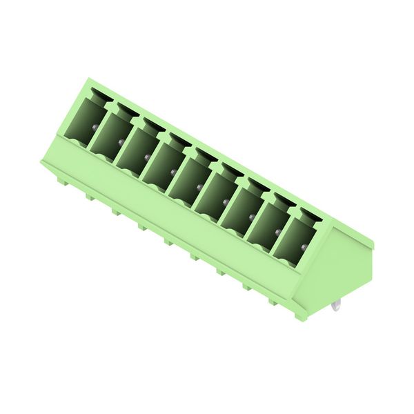 PCB plug-in connector, male header, closed side, THT solder connection, 3.81 mm, Number of poles: 9, 135°, Solder pin length (l): 3.2 mm, tinned, Pale green, Box image 2