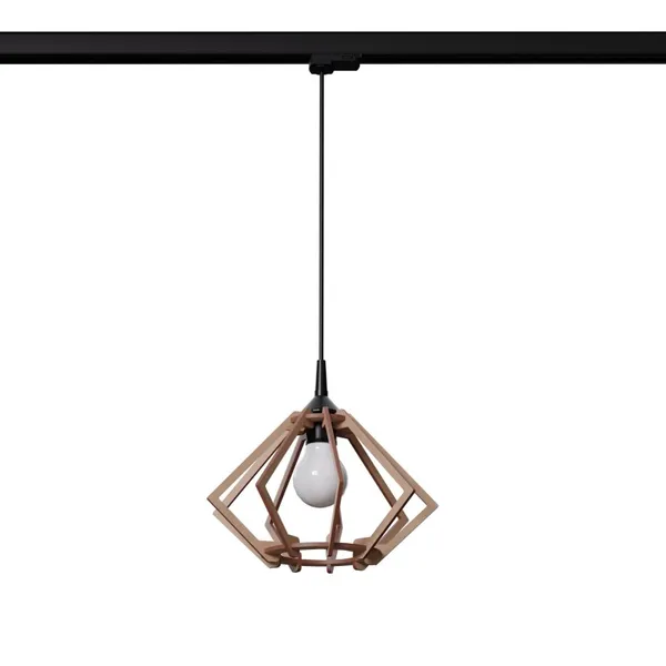 HANGING LAMP 3 PHASE POMPELMO NATURAL WOOD E27 3000K 7.5W 620LM image 1