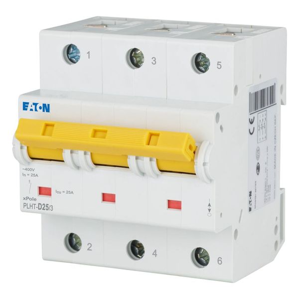 Miniature circuit breaker (MCB), 25A, 3p, D-Char, AC image 4