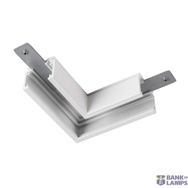 L-connector mechanical, 48V TRACK, for mounting track standard, right, white image 1