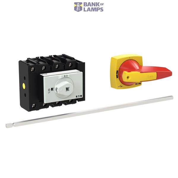 P3 Main switch, 80 A,Rear mounting, 4 pole, Form M4/K2-R, Red, Short t image 6