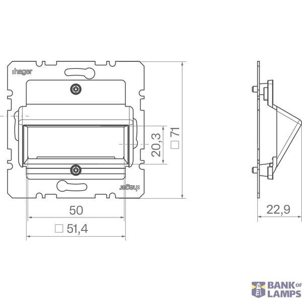 Central plate for RDM single module, A.x/C.x/S.x/B.x/Q.x/K.x matte white image 2