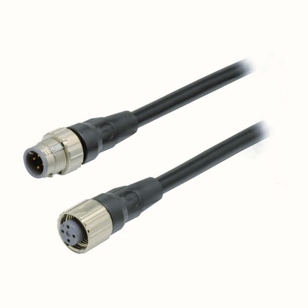 Cable with connectors on both cable ends, Smartclick M12 straight sock XS5W1007F image 3