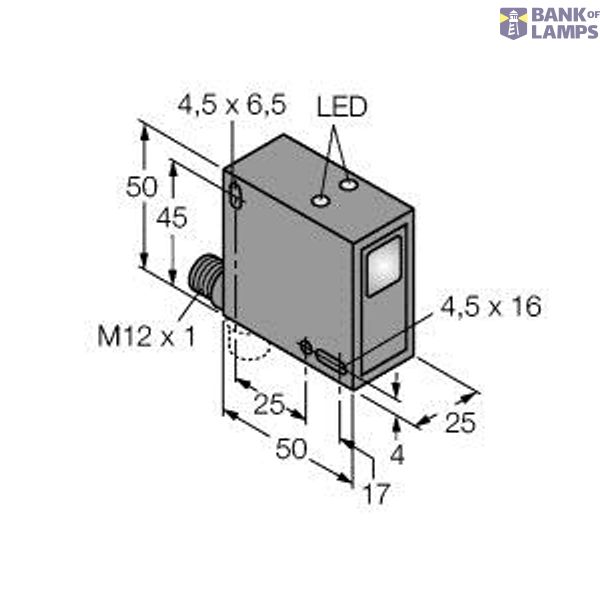 Photoelectric Sensor Diffuse Mode Sensor   QC50A3N6XDWQ image 1