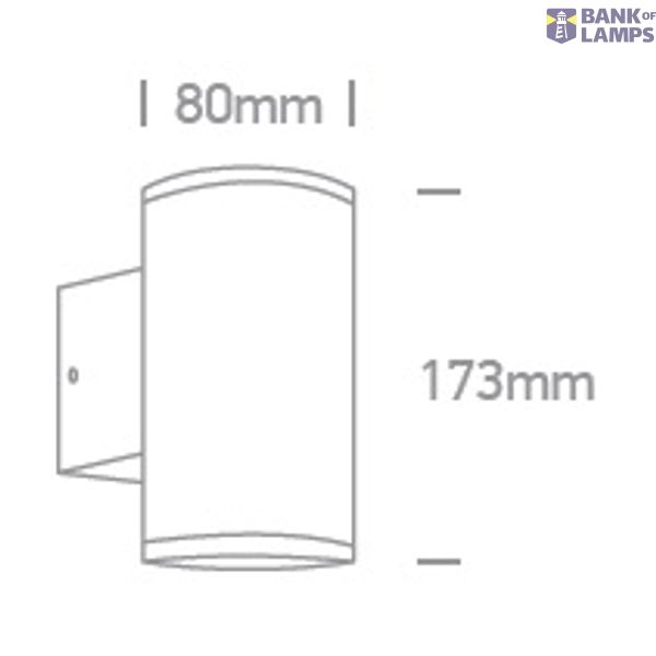 WHITE WALL GU10 2x10W IP54 image 2