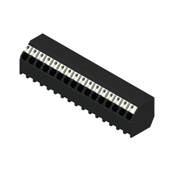 Printed circuit board terminals, 3.81 mm, Number of poles: 16, 135°, Solder pin length (l): 1.5 mm, black, PUSH IN with actuator, Clamping range, max. : 1.5 mm², Tube image 4