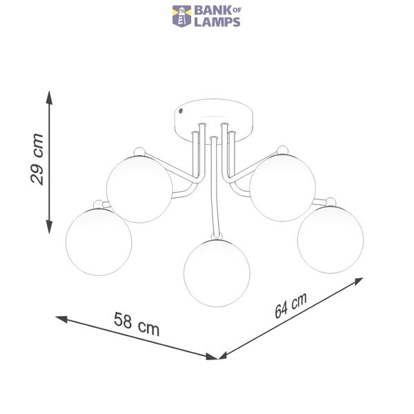 ASTRAL 5 BLACK CHANDELIER 5XG9 image 10