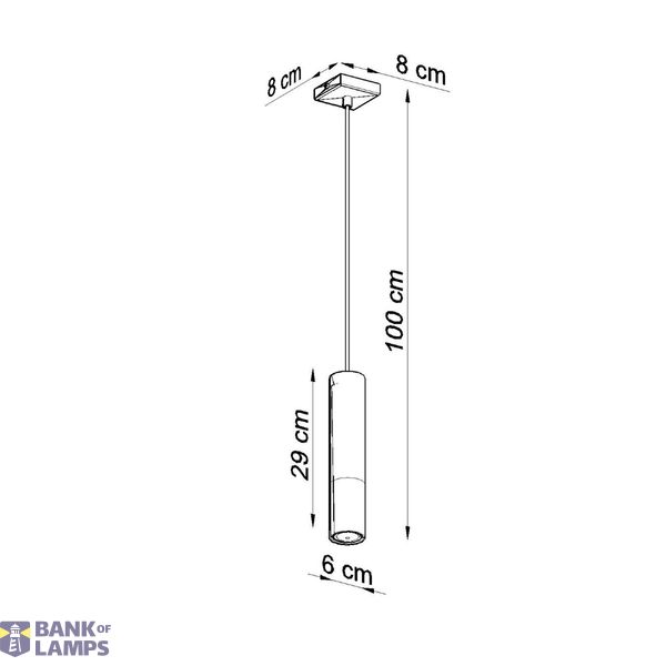 HANGING LAMP LOOPEZ 1 BLACK/CHROME GU10 1X40W IP20 image 7