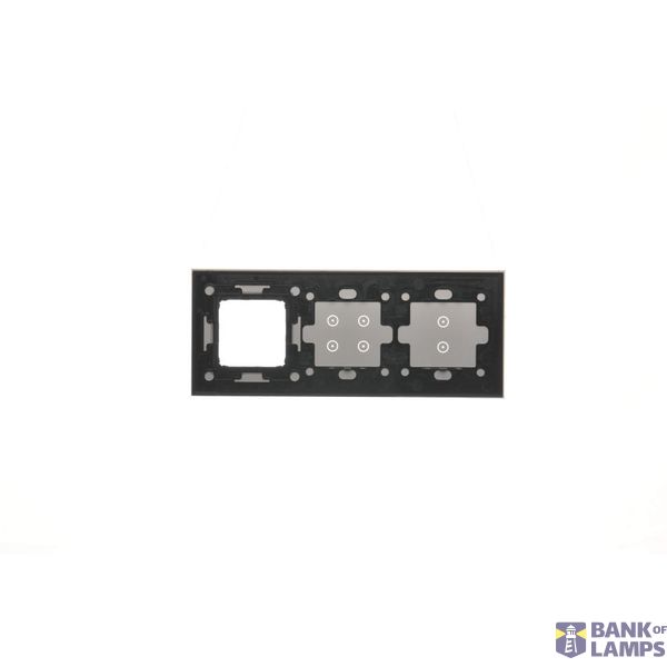 Quintuple frame, metal, Champagne inox image 2