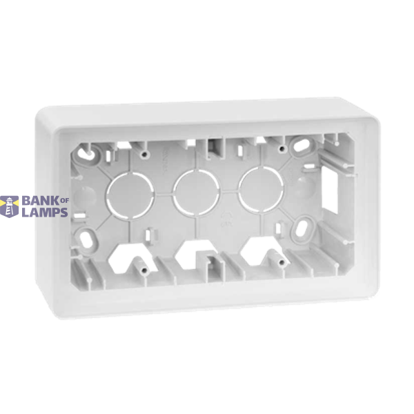 Surface mounted double box, white image 1