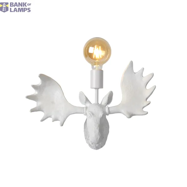 Lucide EXTRAVAGANZA MOOSE - Wall light - 1xE27 - White image 1