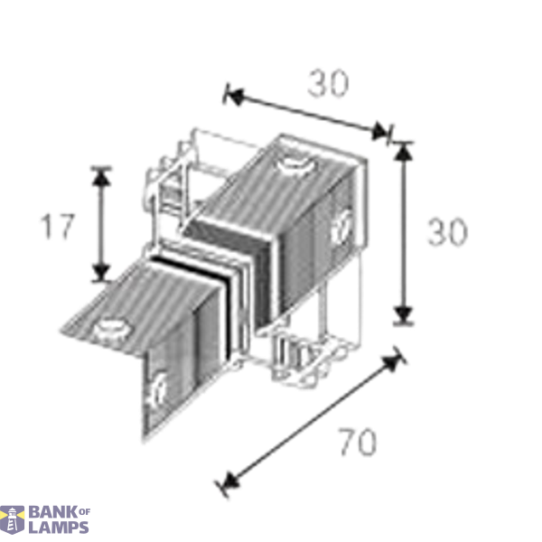 Vertical  90° connector, White, Trimless Recessed image 2