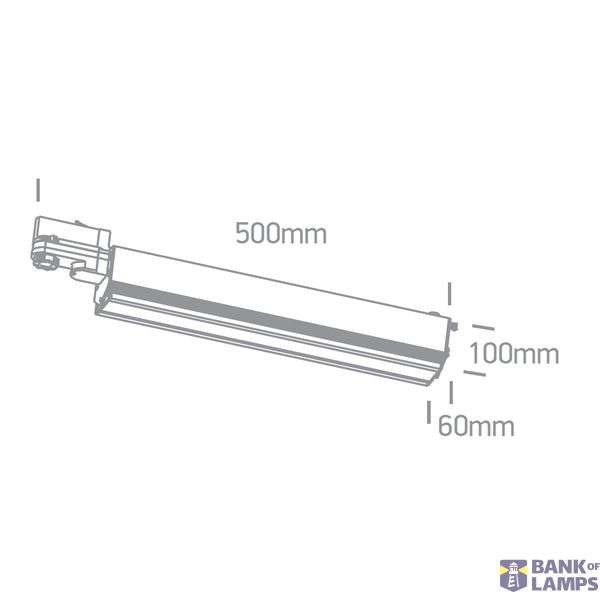 WHITE 40W WW TRACK LIGHT ADJUSTABLE 230V image 2