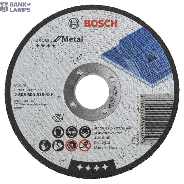 Expert for Metal straight cutting disc A 30 S BF, 115 mm, 2,5 mm image 1