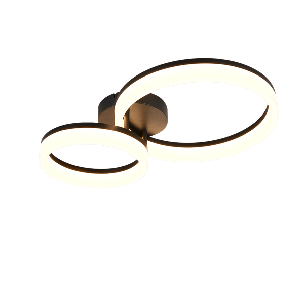 Scope LED ceiling lamp 2-pc matt black image 1