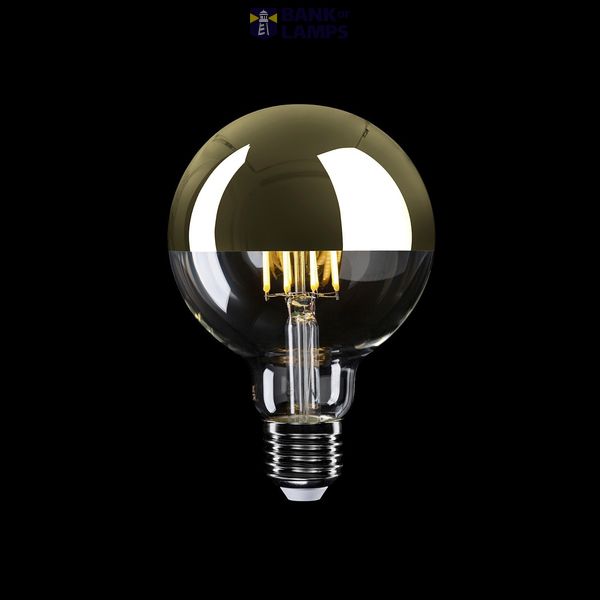 LED Gold Half Sphere Globe Light Bulb G95 7W 650Lm E27 2700K Dimmable - A14 image 2