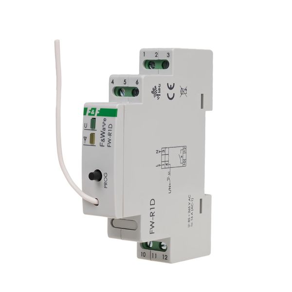single bistable radio relay - DIN mounting 85Ã·265V AC/DC image 1