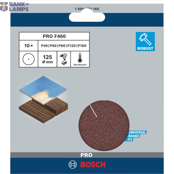 10-piece F460 sanding sheet set 125 mm, 40; 60; 80; 120; 180 image 3