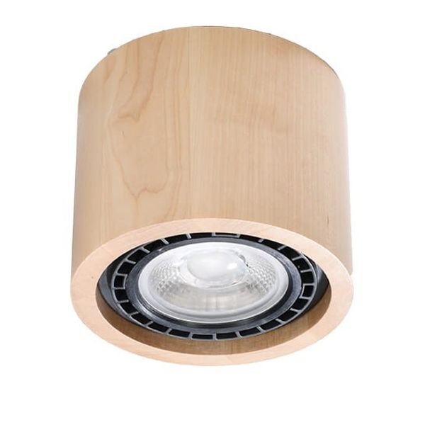 SPOT BASIC 1 NATURAL WOOD GU10 1X40W IP20 image 1