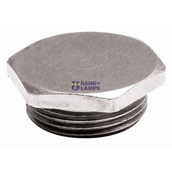 Plug Hexagonal Nickel Plated Brass M63 Metallic Raw color image 1