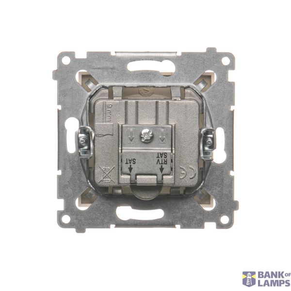 IP two-circuit switch, LED illuminated, (module), 10AX, quick connection, Bronze matt, metalic image 1