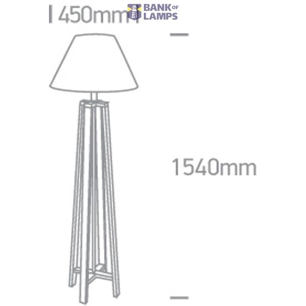 WOOD FLOOR LAMP 12W E27 image 2
