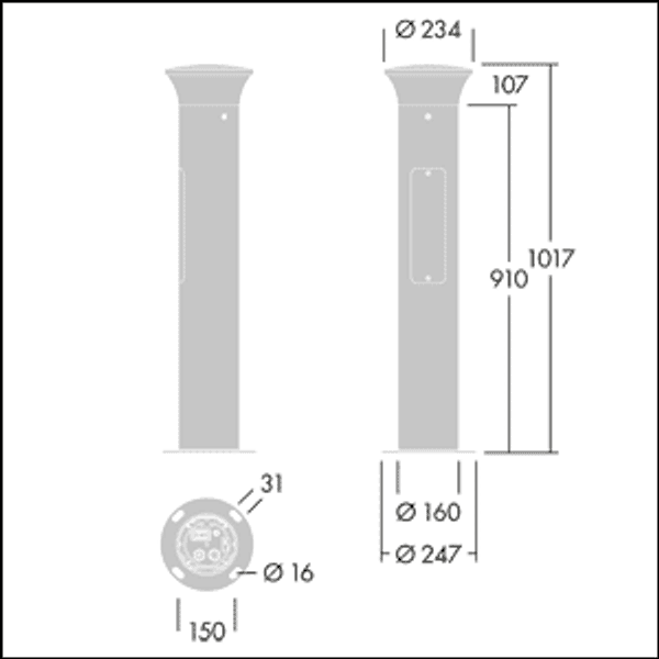 TR B S 10L35 MAS 740 RGB ASY CL1 MPL - LED bollard image 3