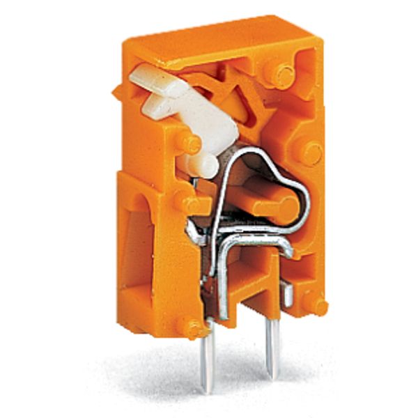 Stackable PCB terminal block push-button 2.5 mm² orange image 2