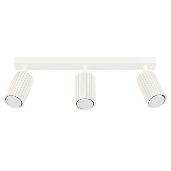 CEILING LAMP FROM THE KARBON SERIES, THREE MOVABLE BEIGE SPOTLIGHTS FOR DINING ROOM, GU10 BULBS image 1