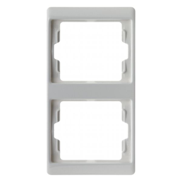 Frame 2gang vertical Arsys polar white, glossy image 1